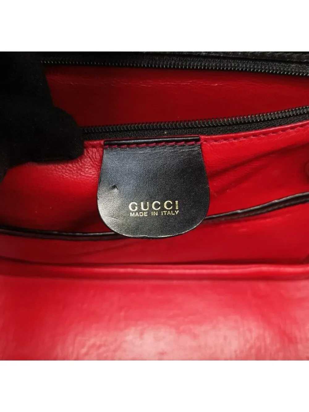 Gucci Bamboo Black Leather Handbag